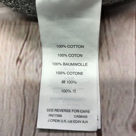 J. Crew Men Long Sleeve Crew Neck Cotton Knit Sweater Size Large Gray B253 -11 - Picture 8 of 14